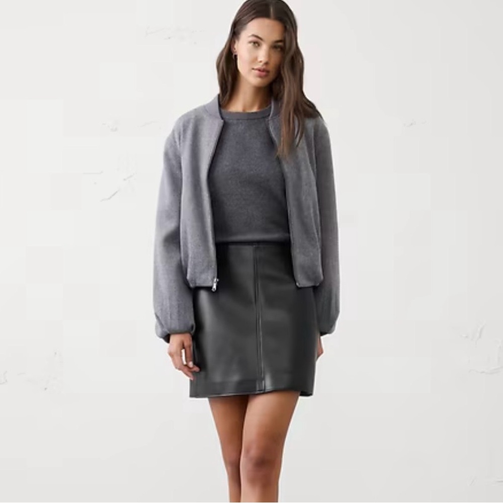 Banana Republic Factory Black Vegan Leather Skirt